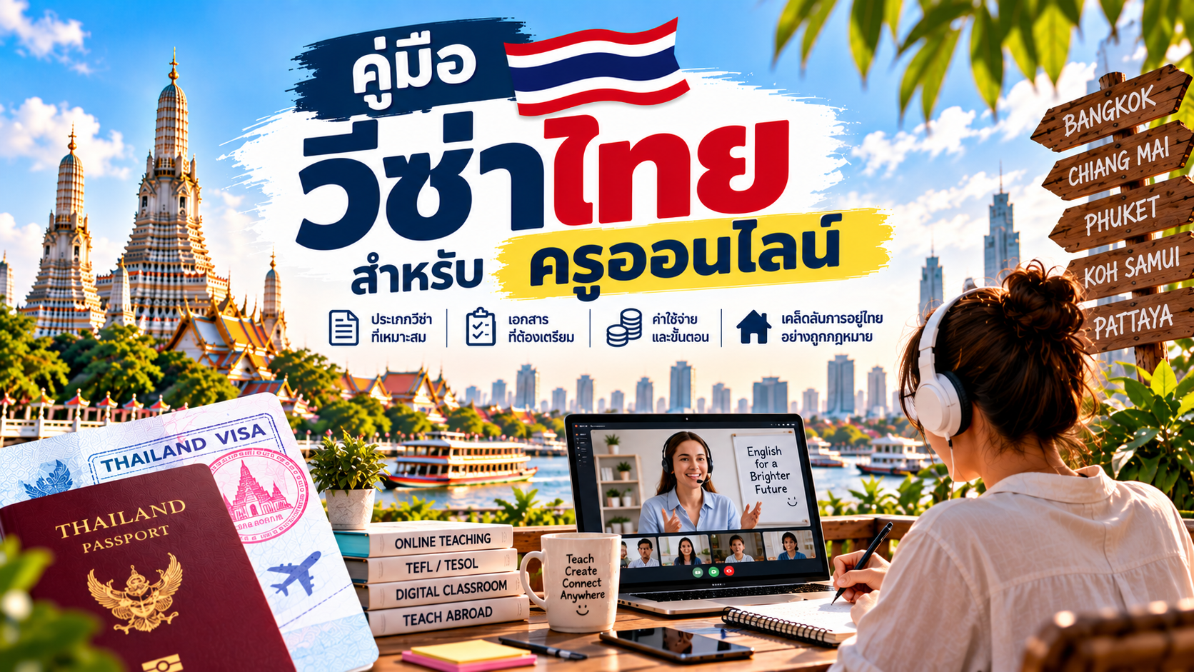 คู่มือวีซ่าไทยสำหรับครูออนไลน์