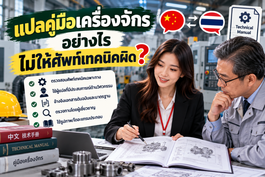 แปลคู่มือเครื่องจักรอย่างไรไม่ให้ศัพท์เทคนิคผิด